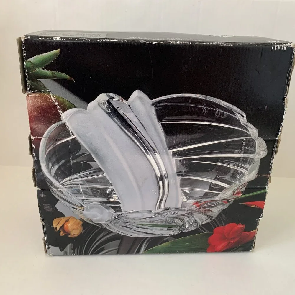 New Mikasa Vintage Frosted Serving Bowl Nautica Hostess 10 3/4